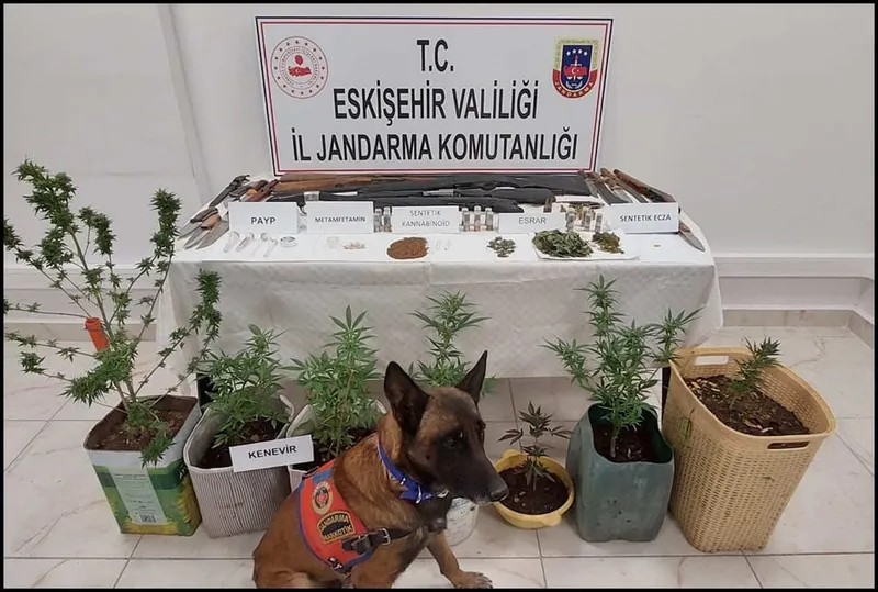 Uyuşturucu ve silah bulunduran 7 şüpheli jandarma tarafından yakalandı

