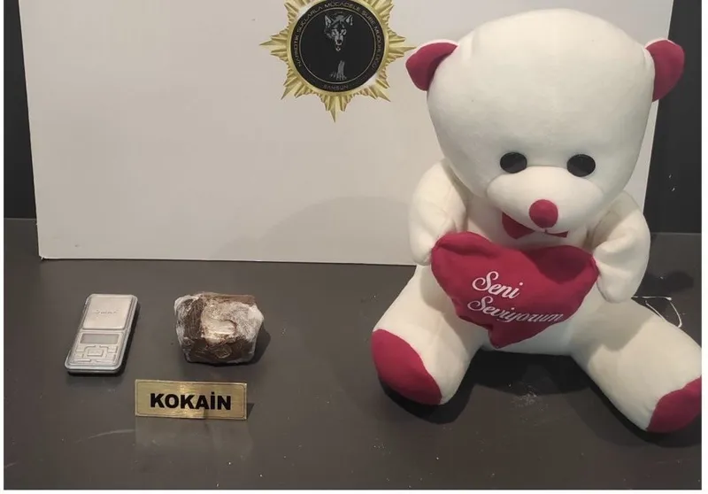 Oyuncak ayı içine gizlenen kokain ele geçirildi: 1 gözaltı
