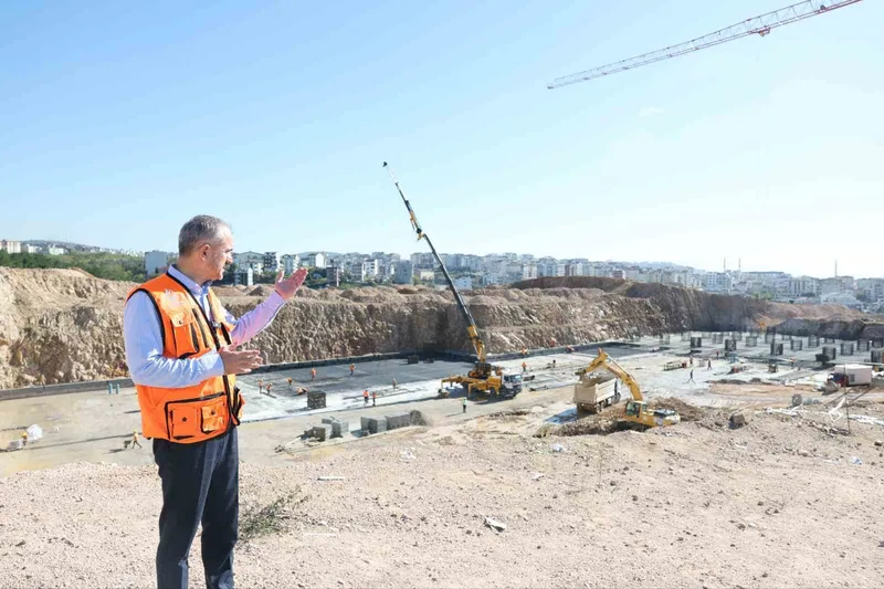 Başkan Çiftçi devlet hastanesi şantiyesinde: 