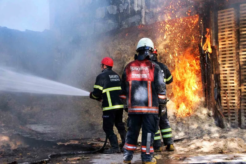 Sakarya’da ahşap atölyesinde korkutan yangın
