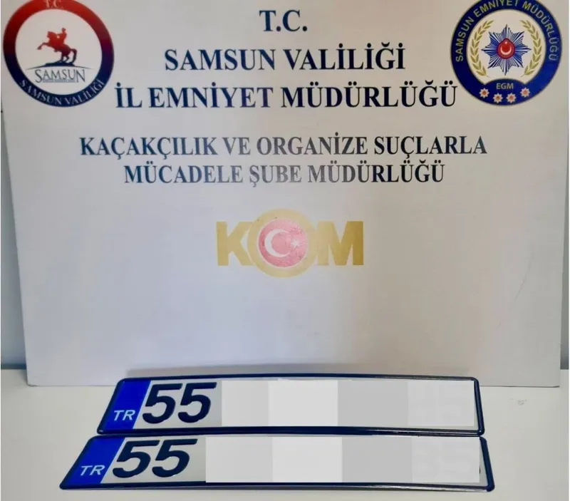 Samsun’da aracına sahte plaka takan şahıs yakalandı
