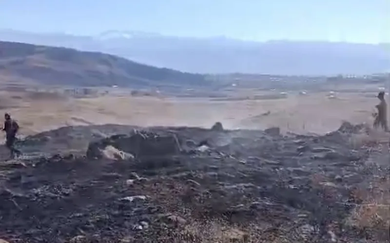 Yüksekova’da anız yangını kontrol altına alındı
