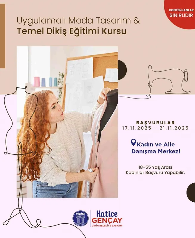 Didim Belediyesi’nden kadınlara özel moda tasarım ve dikiş eğitimi
