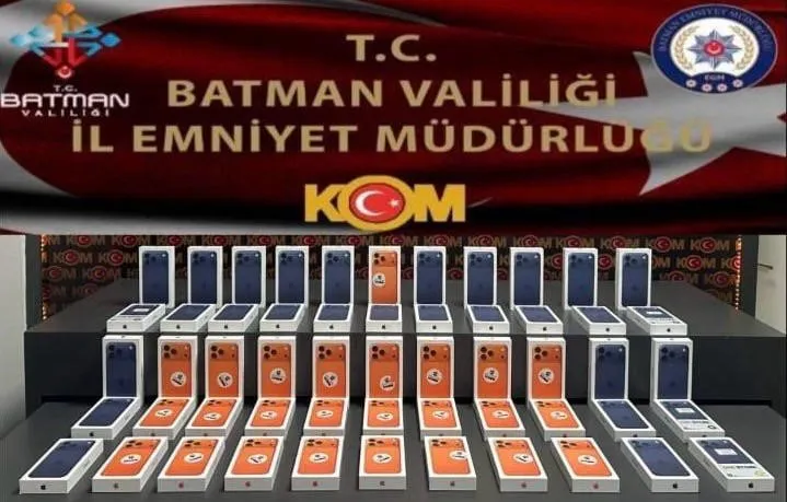 Batman’da 6,6 milyon TL değerinde kaçak telefon ele geçirildi
