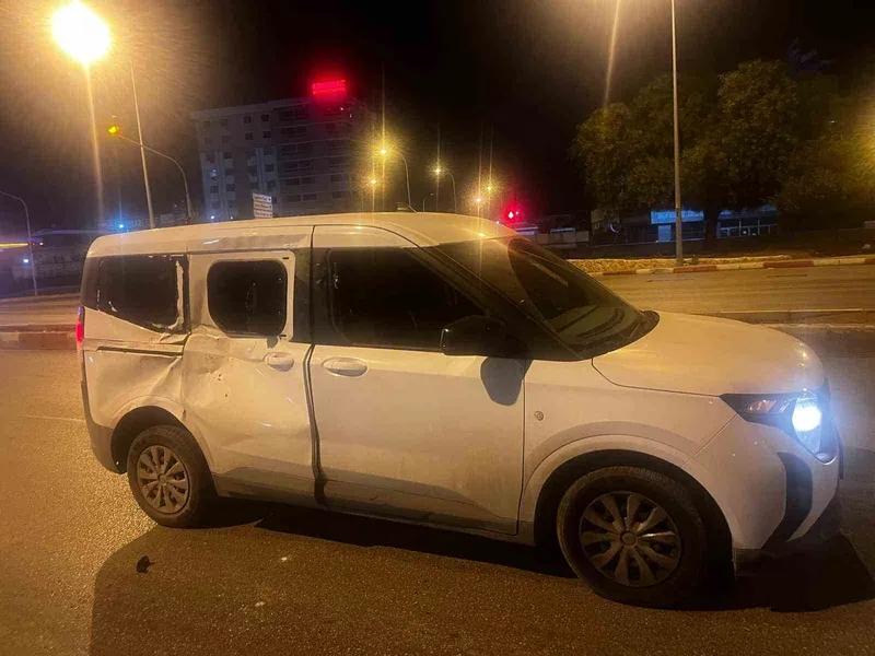 Başıboş at, araca çarptı
