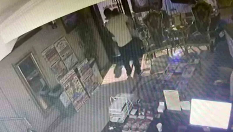 Böcek ailesinin kapının kilitli olmasından dolayı otelden çıkamadığı anlar kameraya yansıdı
