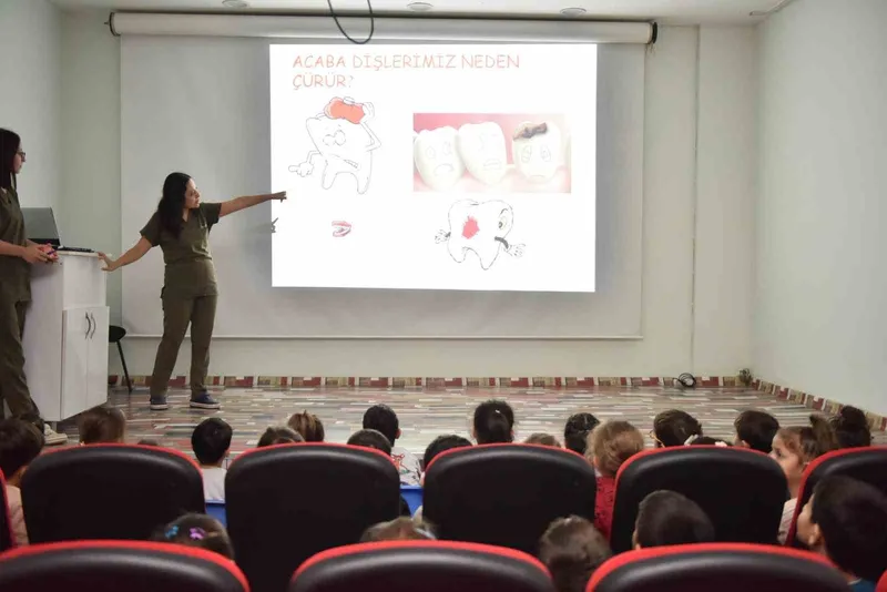 Kepez’de miniklere diş sağlığı eğitimi
