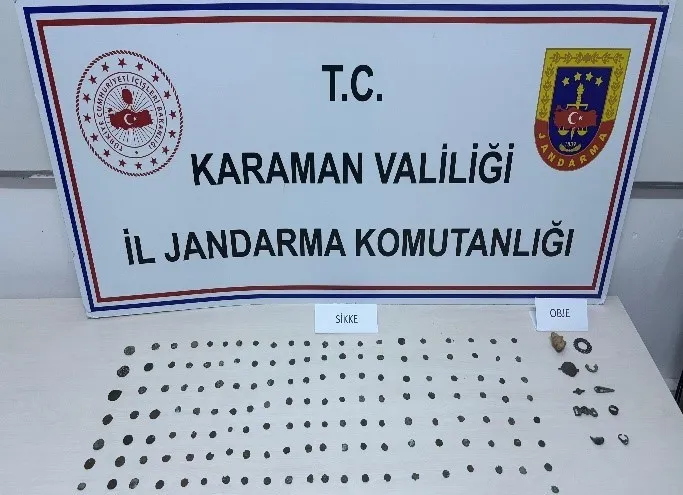Karaman’da 148 adet tarihi sikke ele geçirildi: 10 tutuklama
