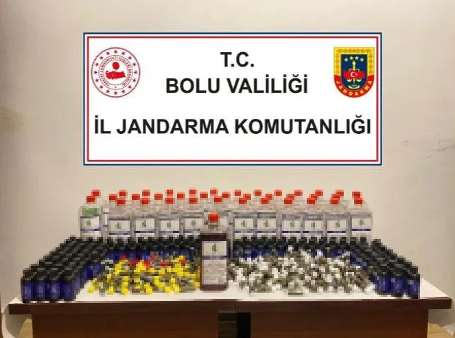 Bolu’da kaçak içki operasyonu: Piyasa değeri 42 bin lira

