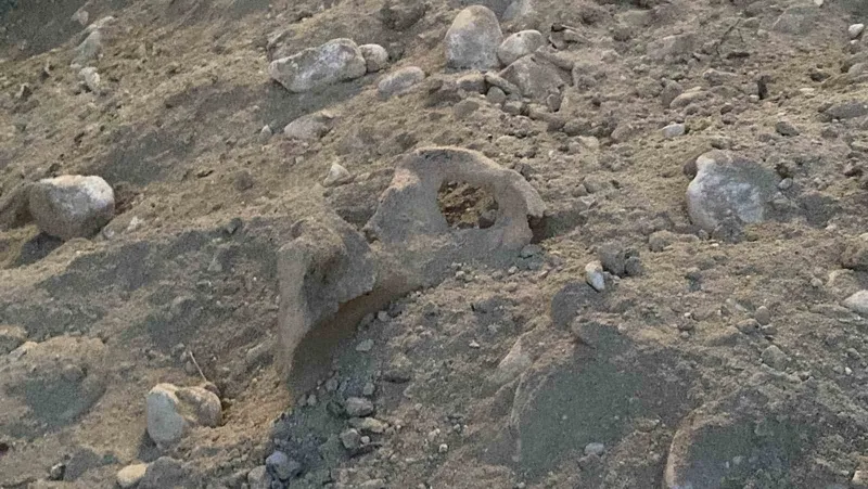 Burdur’da belediyenin kazı çalışması sırasında insan kemikleri bulundu
