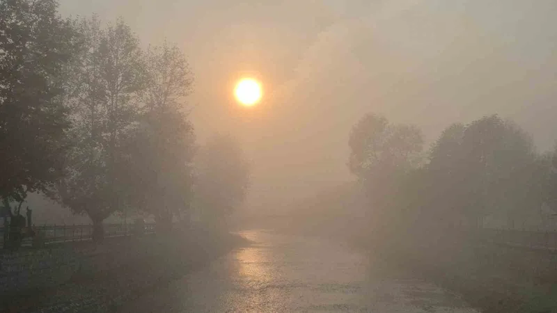 Şehir sise uyandı
