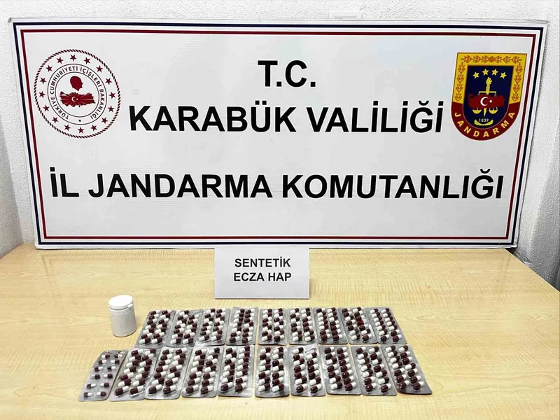 Karabük’te 265 sentetik ecza ele geçirildi

