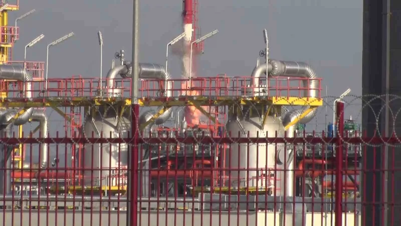 Silivri’de BOTAŞ tesislerinde yangın
