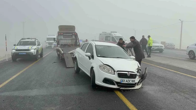 Yoğun sis Tatvan’da zincirleme kazaya neden oldu
