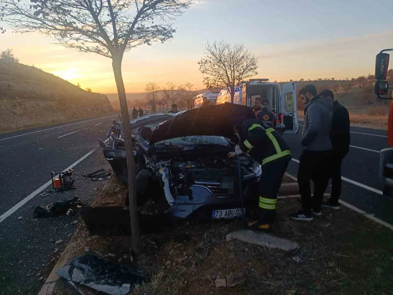 Mardin’de otomobil ile tırın çarpıştığı kazada 1 kişi öldü, 2 kişi yaralandı
