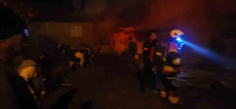 Sındırgı’da hayvan damı ve samanlıkta yangın
