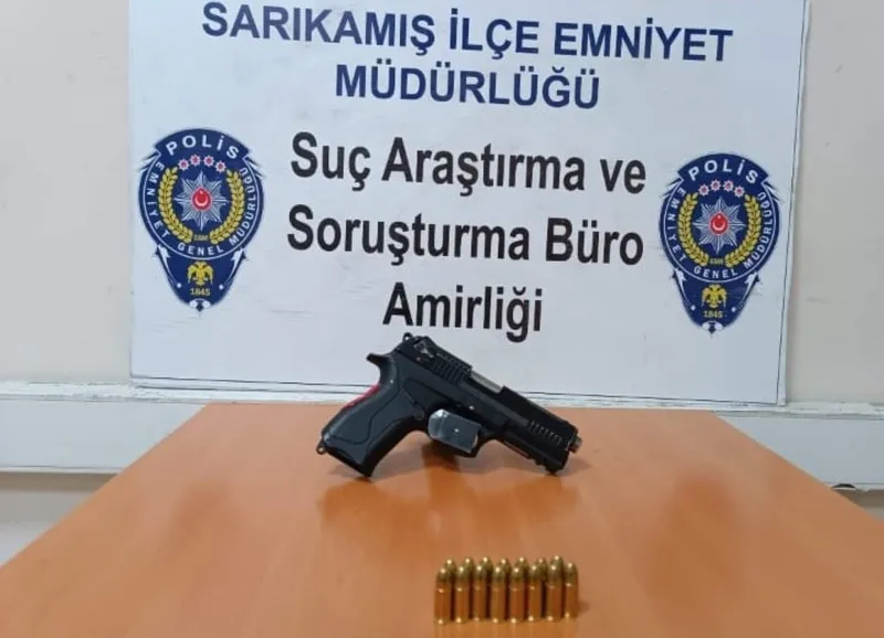 Sarıkamış’ta silah ele geçirildi
