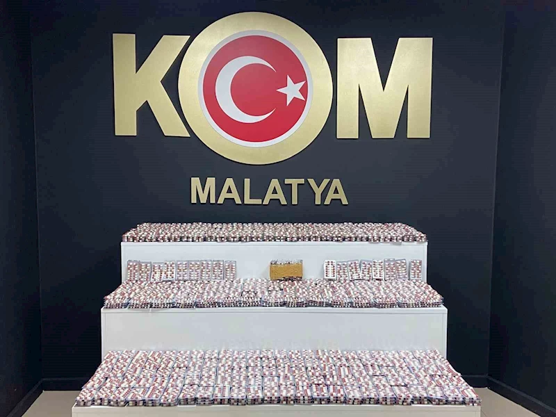 Malatya’da 21 bin 672 adet sentetik ecza hap ele geçirildi
