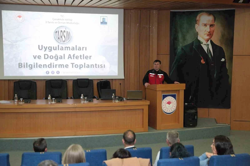 Çanakkale’de doğal afetlere karşı tarım sigortaları bilinçlendirme toplantısı düzenlendi
