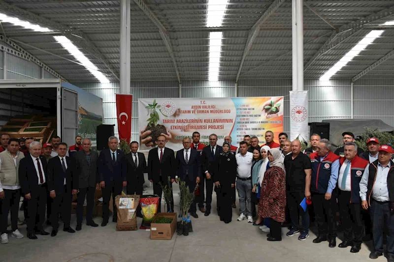 Aydın’da TAKE Projeleri kapsamında çiftçilere fide ve tohum dağıtıldı
