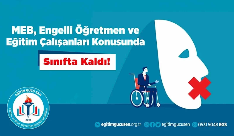 Eğitim Gücü-Sen Engelsiz Eğitim Çalışanları Üst Kurulu, MEB ve YÖK bünyesinde görev yapan engelli öğretmen ve eğitim çalışanlarına yönelik anket çalışması gerçekleştirdi
