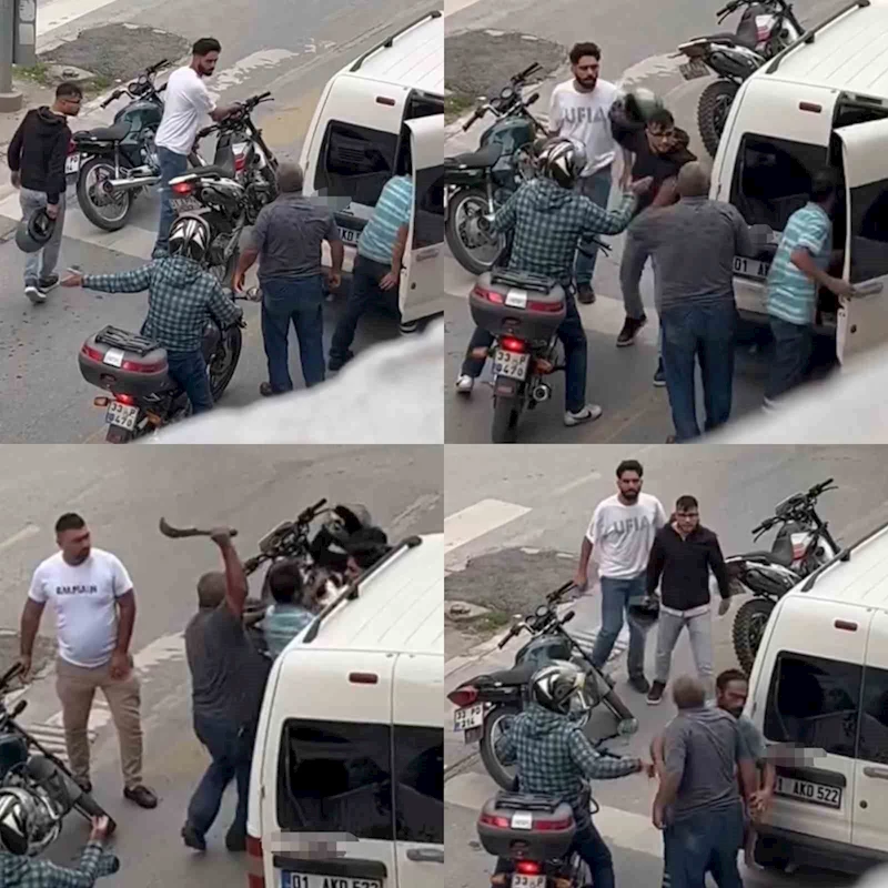 Mersin’de trafikte bıçaklı kavga: O anlar kamerada
