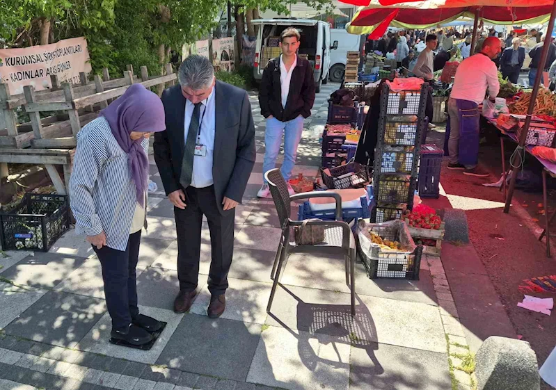 Pazarda boy-kilo sürprizi: Hem şaşırttı hem güldürdü
