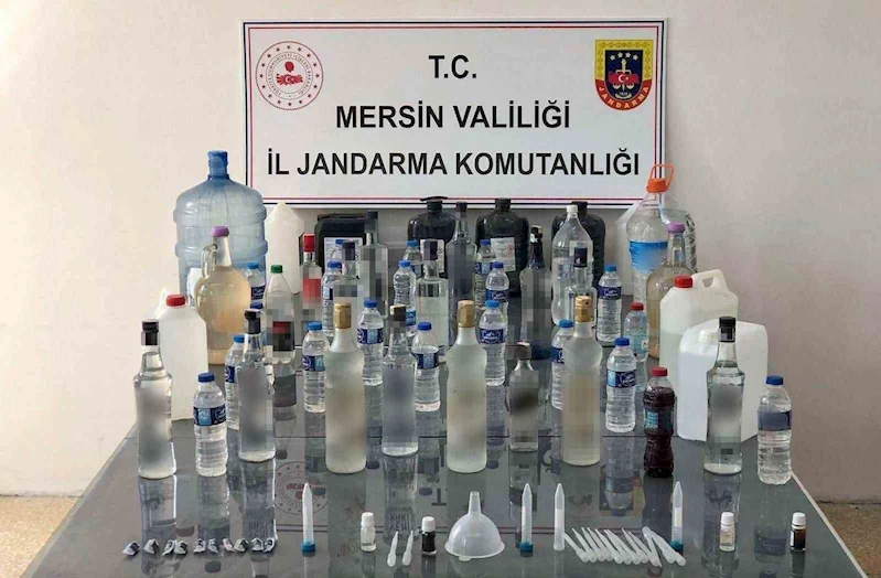 Mersin’de 127 litre sahte içki ele geçirildi
