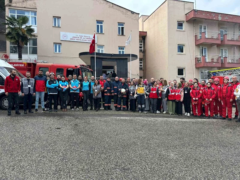 Giresun’da hastanede gerçeği aratmayan tatbikat
