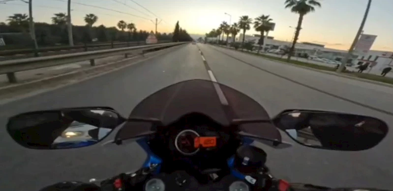 Motosikletiyle 280 km hız yapıp sosyal medyada paylaştı
