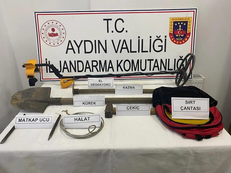 Aydın’da sit alanındaki kaçak kazıya jandarmadan suçüstü: 3 gözaltı
