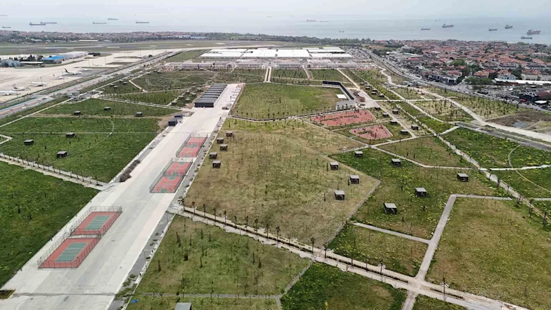 Atatürk Havalimanı, millet bahçesiyle yeşile bürünüyor

