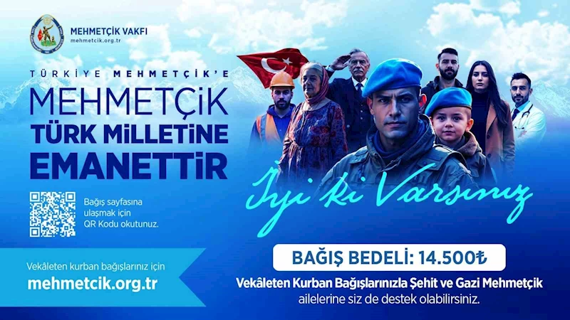 TSK Mehmetçik Vakfı, vekâleten kurban bağışı kabulüne başladı
