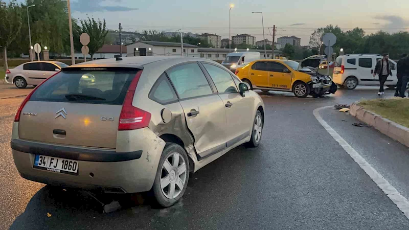 Kural ihlali yapan taksi kazaya sebep oldu, 1 yaralı
