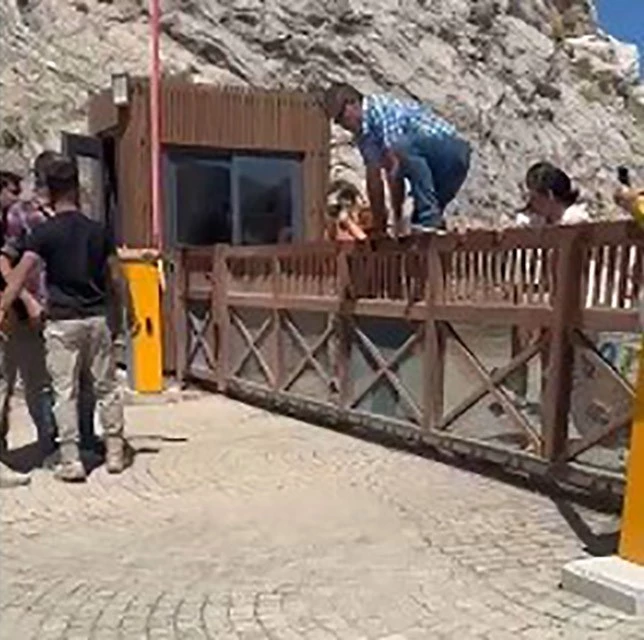 Kızılbük Proje alanına giden çevreciler, güvenlik görevlisini tokatladı
