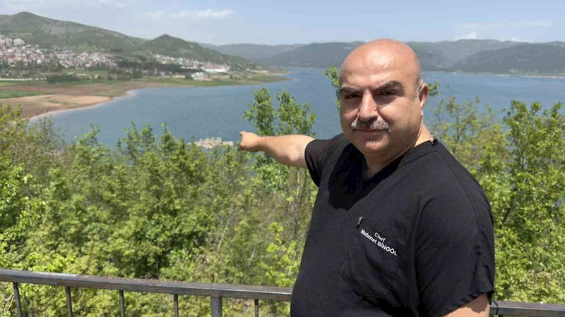 Baraj suları çekildi, ortaya çıkan alan tarıma açıldı
