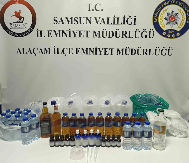 Samsun’da sahte içki operasyonu
