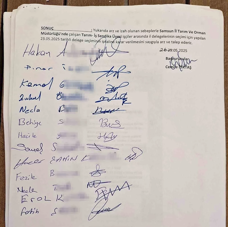 Samsun’da sendika delege seçimleri mahkemeye taşındı
