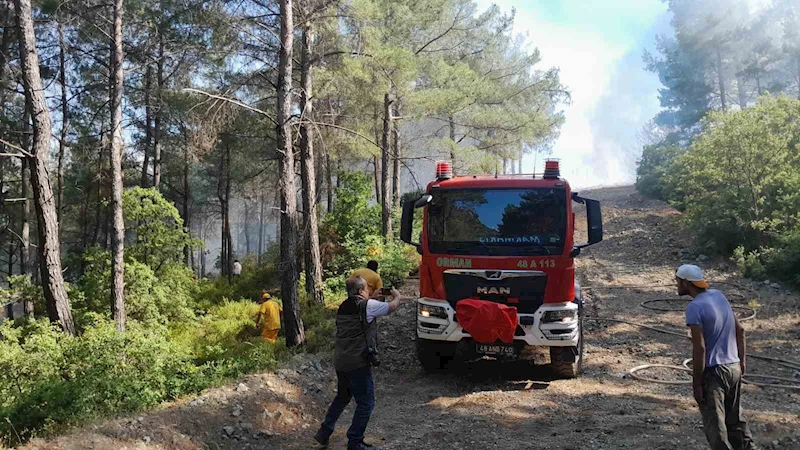 Marmaris’teki orman yangınına müdahale başladı
