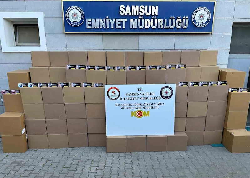 Samsun’da 2 milyon 260 bin adet kaçak makaron ele geçirildi
