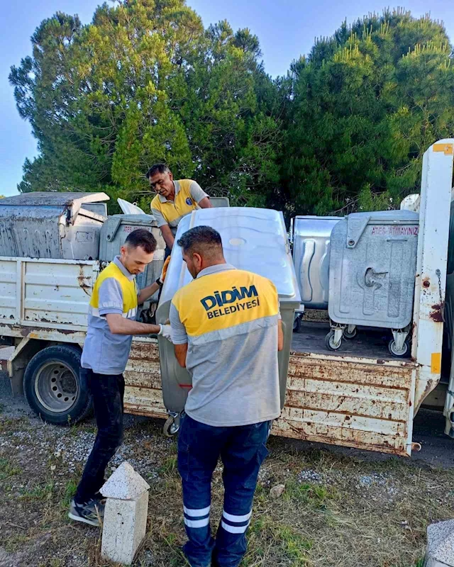 Didim’de eskiyen konteynerler yenileniyor
