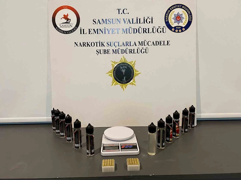 Samsun likit esrar ele geçirildi
