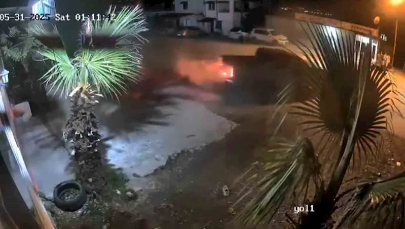 Drift atmaya doymayan sürücü kamerada
