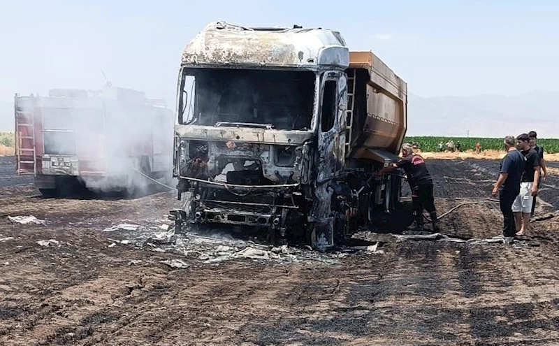Anız yangını milyonluk tırı kül etti
