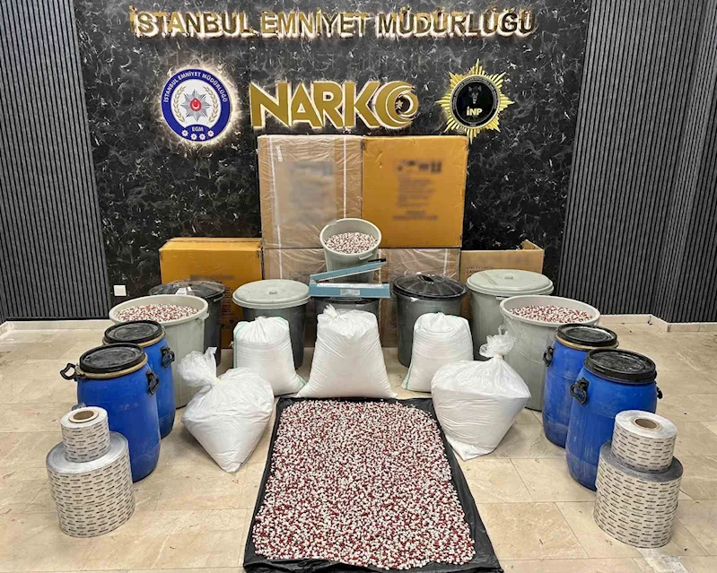 İstanbul’da 2,5 milyondan fazla sentetik ecza hap ele geçirildi
