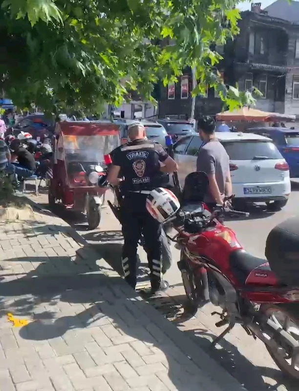 Ters yönden gelen motosiklet sürücüsüne para cezası
