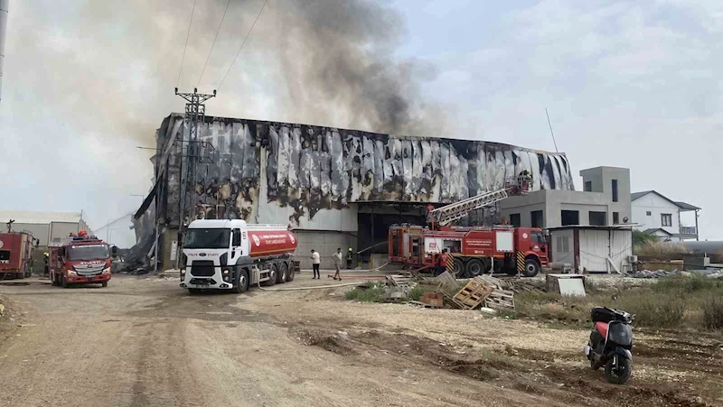 Mersin’de pamuk fabrikası depounda yangın, ekipler müdahale ediyor
