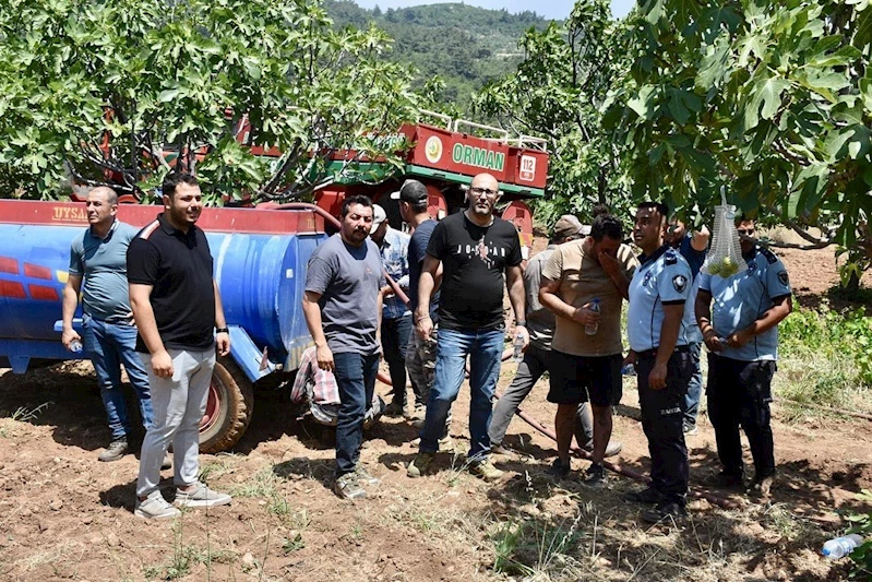 Başkan Zenirci orman yangını çalışmalarını yerinde takip etti
