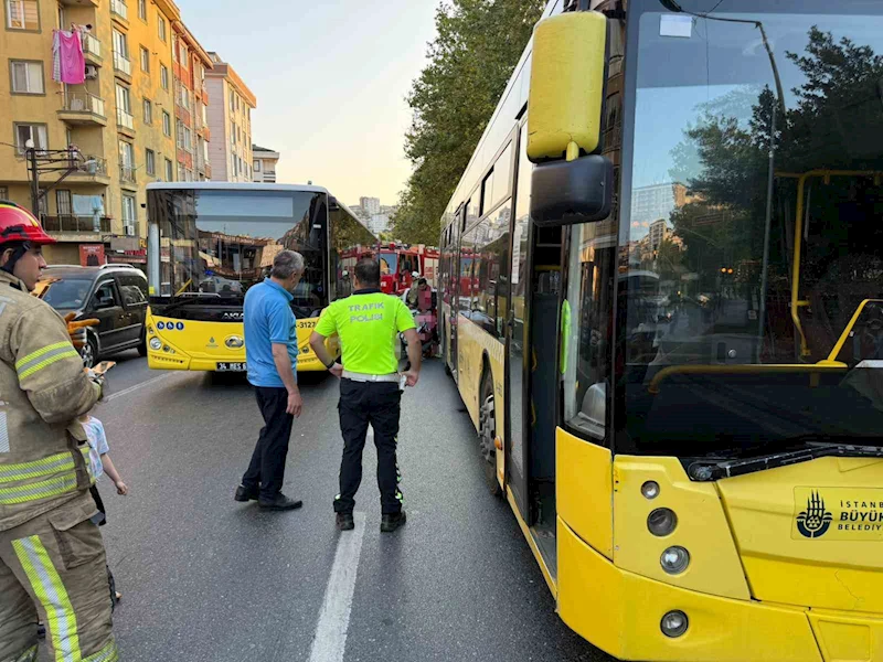 Eyüpsultan’da aynı yerde iki İETT otobüsü kazası: Motosiklet altında kaldı, bir aileye arkadan çarptı
