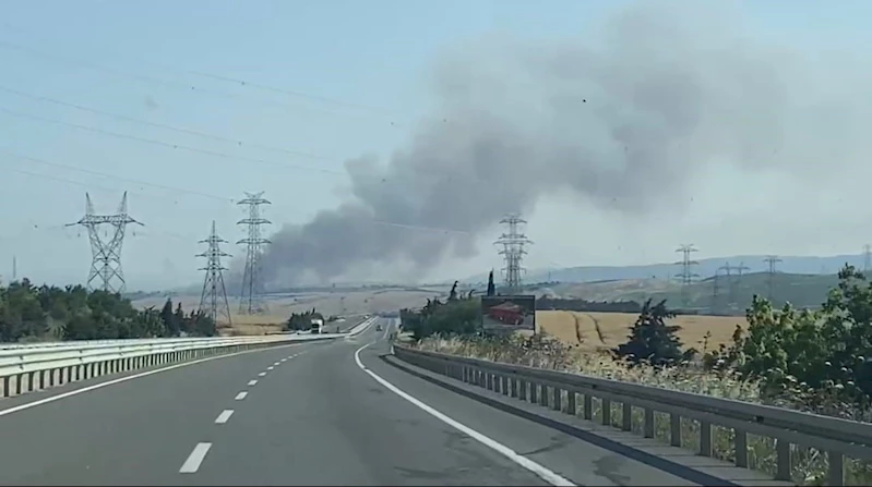 Çanakkale’de tarım arazisinde yangın
